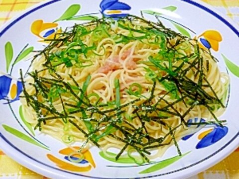 大葉が香る♪めんたいマヨパスタ